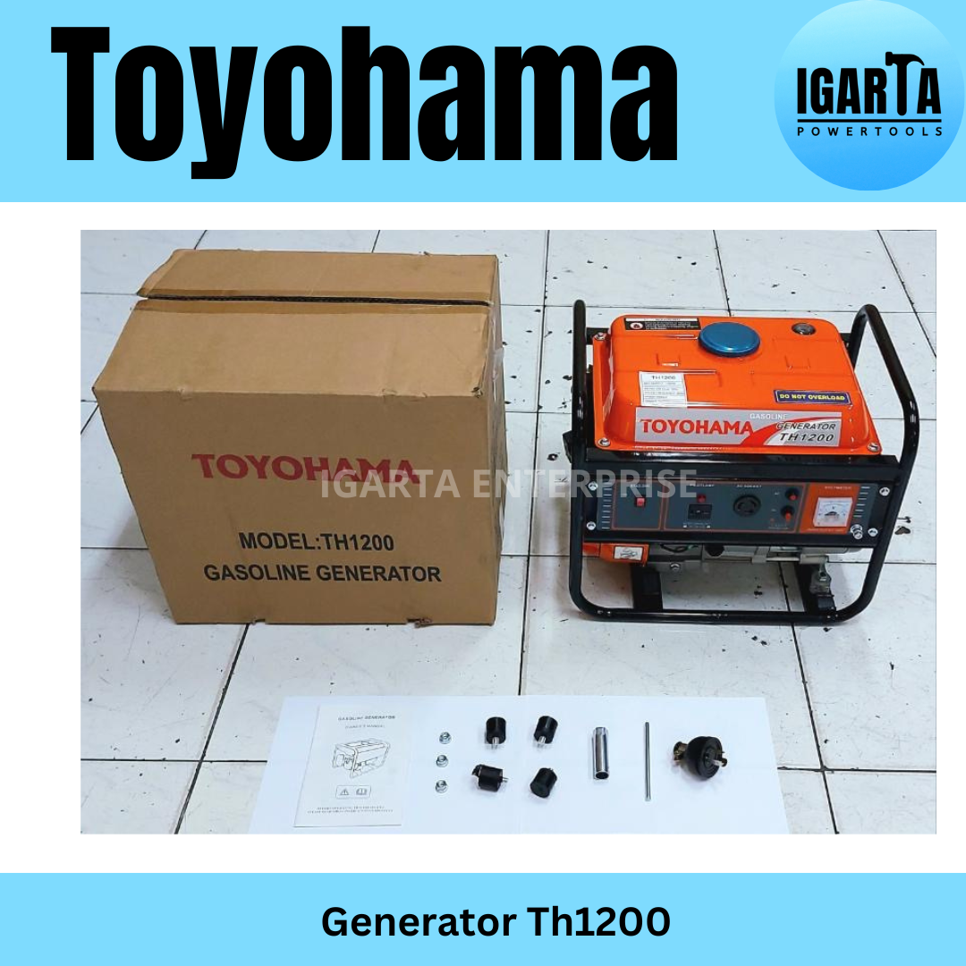 Toyohama TH1200 Gasoline Generator – 1000W Portable Power, 220V, 60Hz