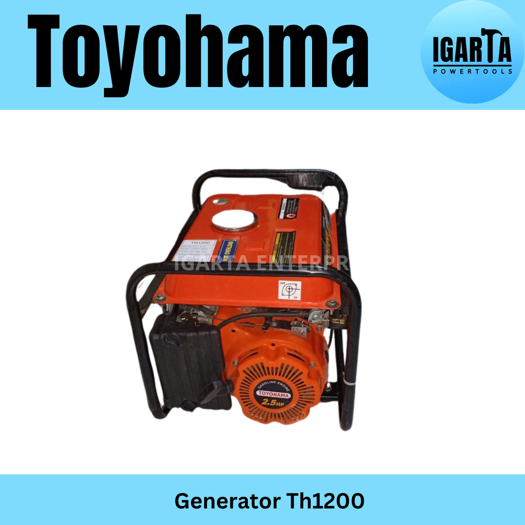 Toyohama TH1200 Gasoline Generator – 1000W Portable Power, 220V, 60Hz