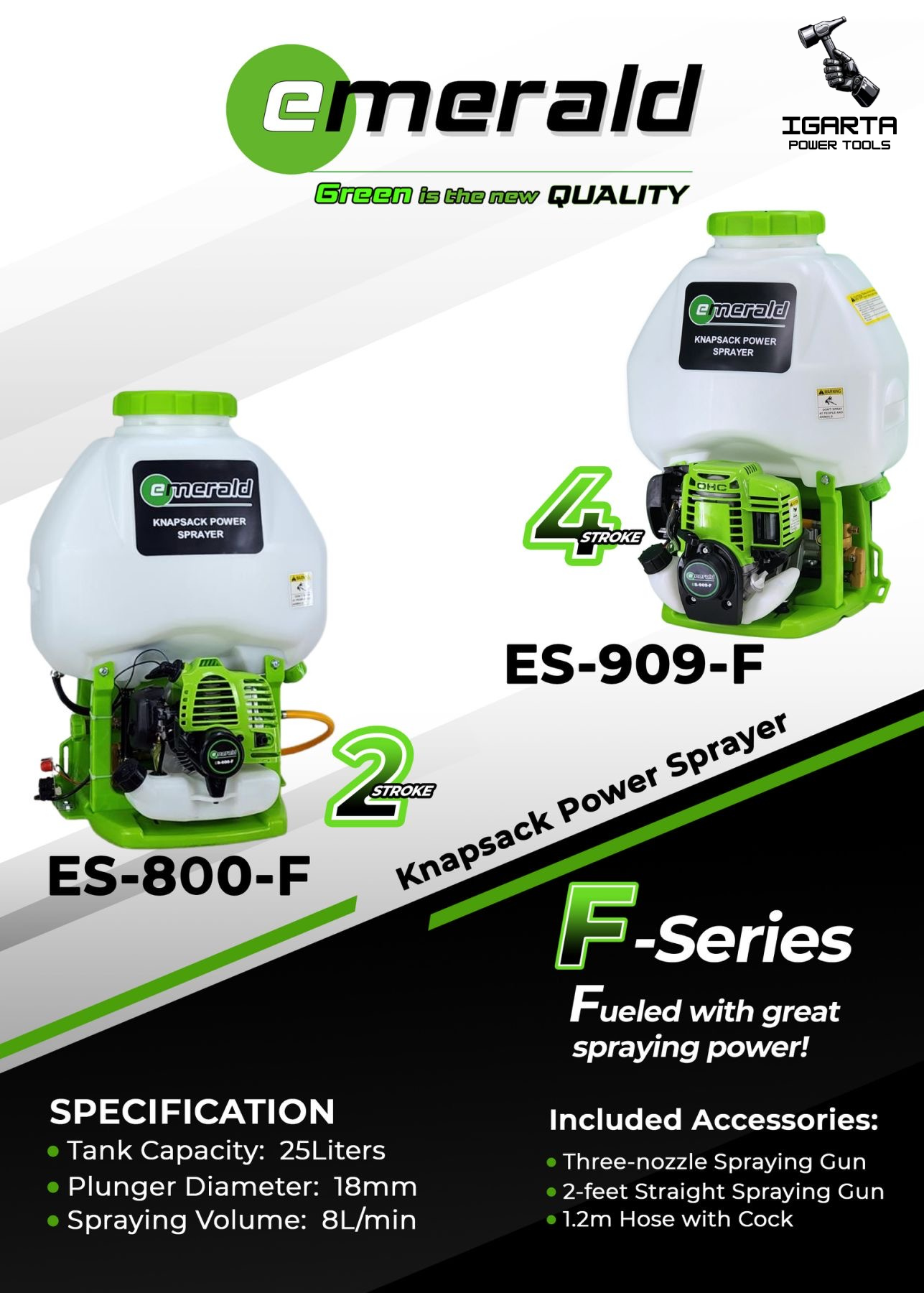 Emerald Knapsack Sprayer Premium Series
