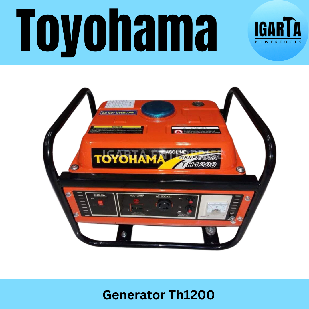 Toyohama TH1200 Gasoline Generator – 1000W Portable Power, 220V, 60Hz