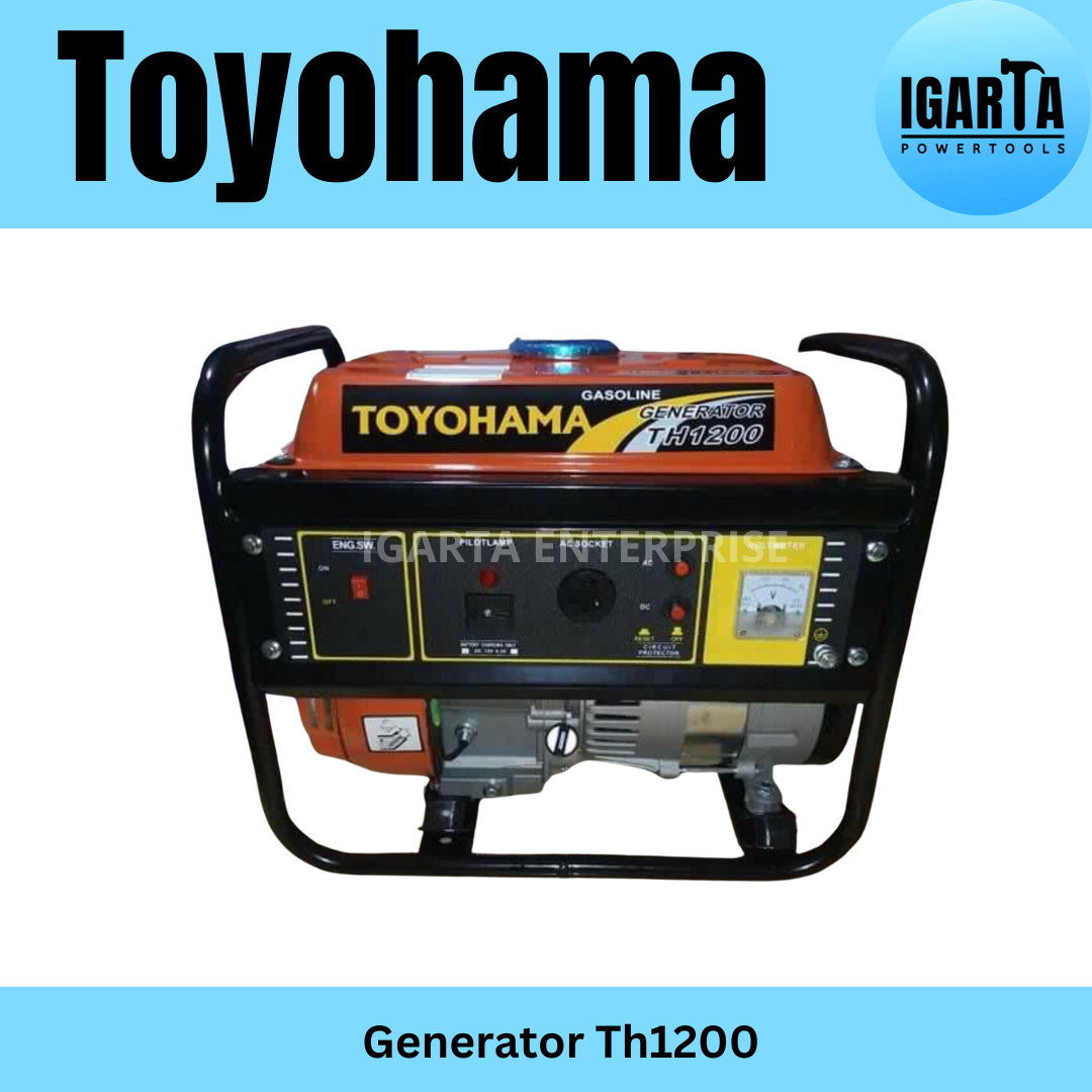 Toyohama TH1200 Gasoline Generator – 1000W Portable Power, 220V, 60Hz