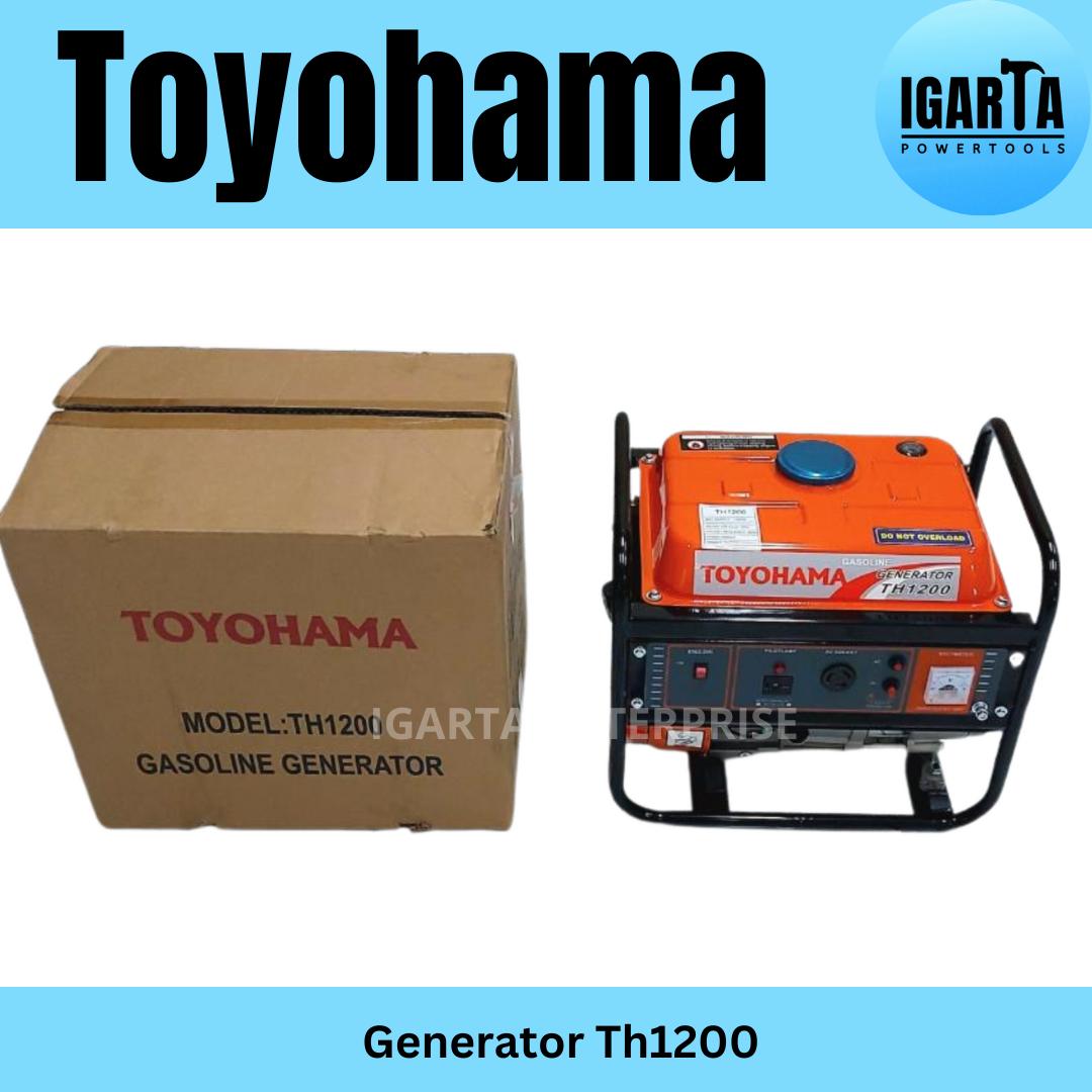 Toyohama TH1200 Gasoline Generator – 1000W Portable Power, 220V, 60Hz