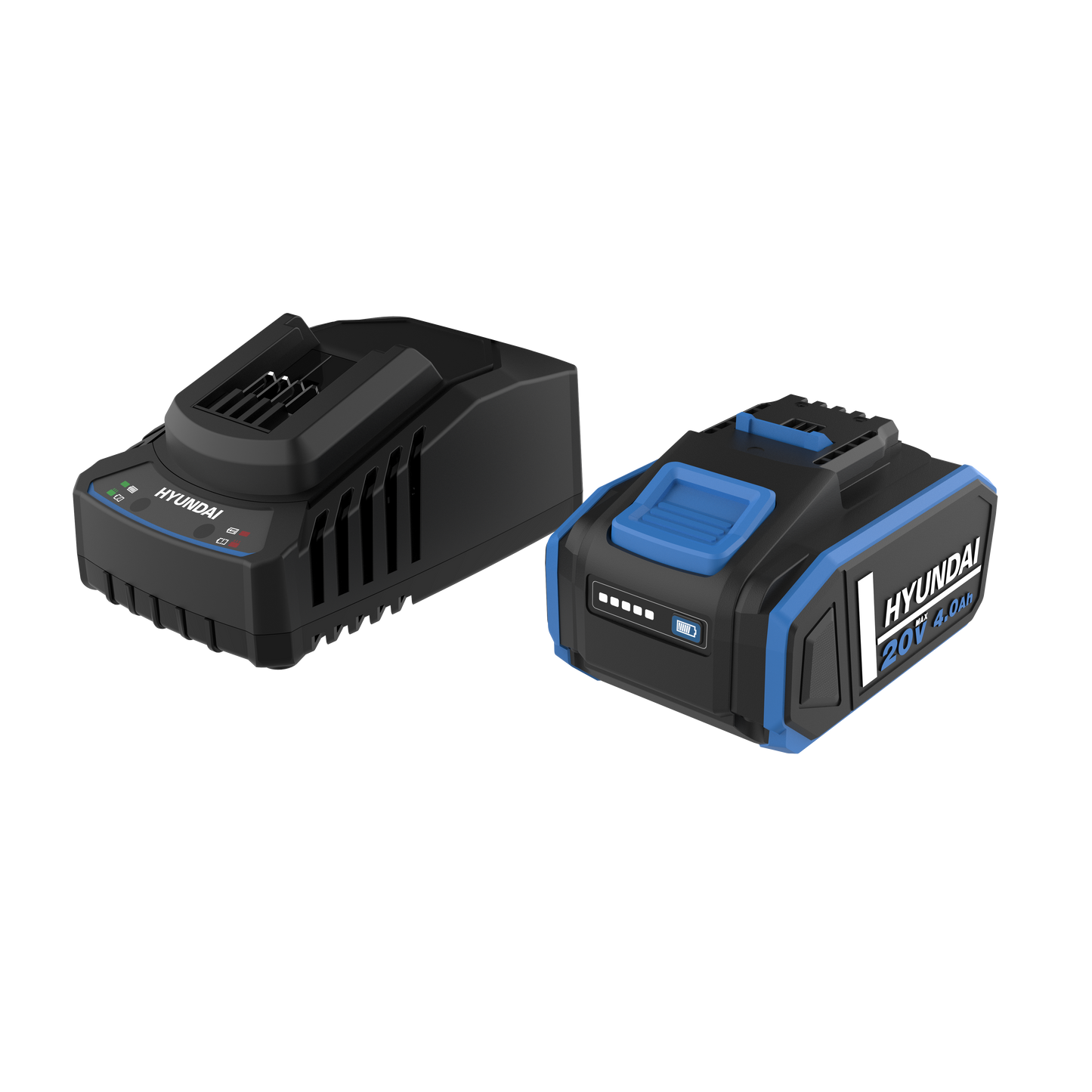 Hyundai 20V Starter Pack – Li-ion 4.0Ah Battery with 4A Quick Charger (BI20-4/C20-4)