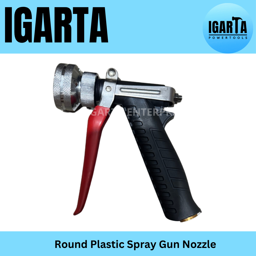 Heavy Duty Round Plastic Spray Gun Nozzle for Belt-Type Power Sprayer & Car Wash – Fits 8.5mm Hose