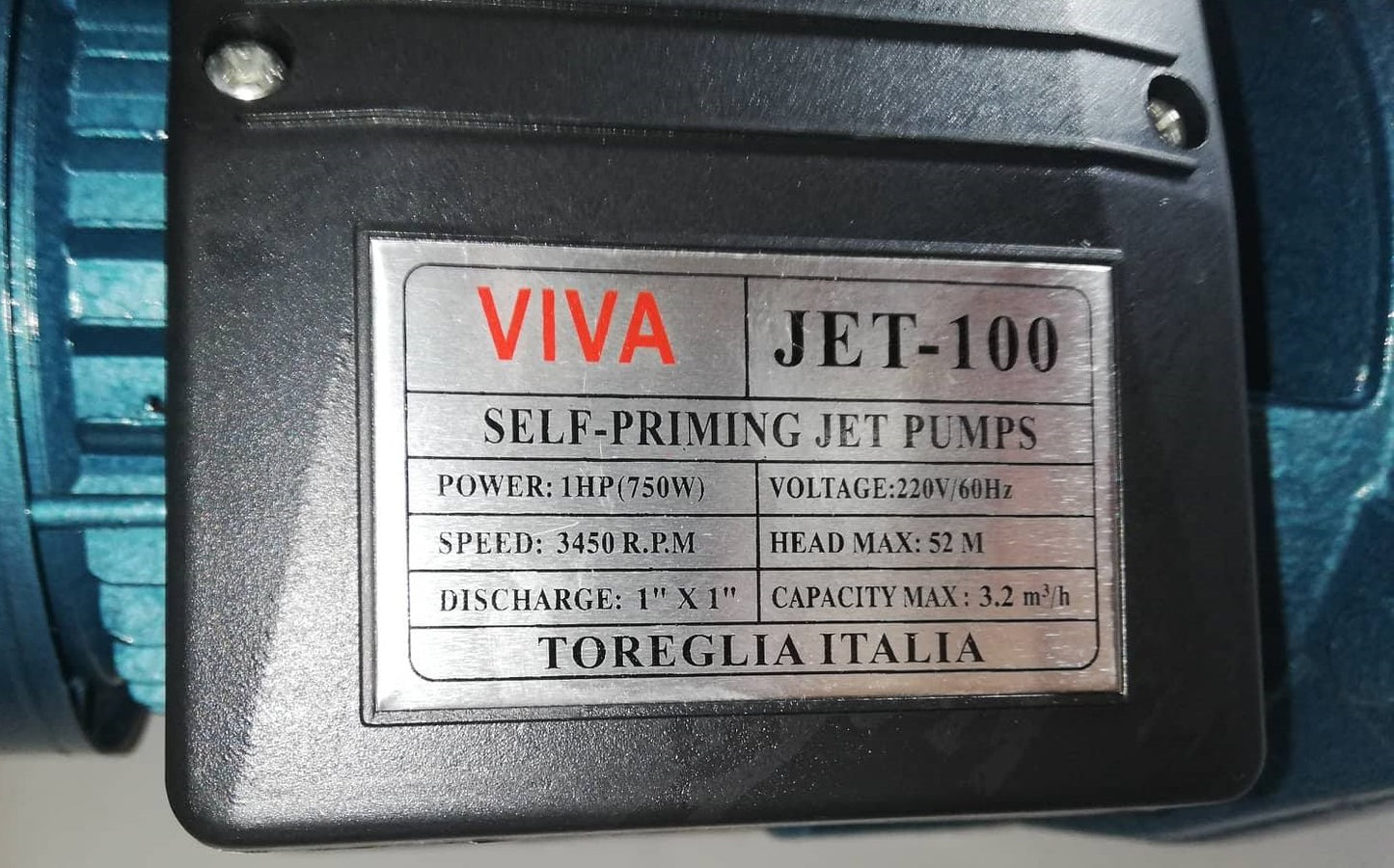 Viva Clean Water Pump 1HP Jet 100