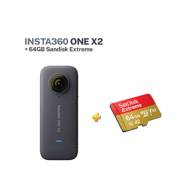 Insta360 ONE X2 with Accessories (Waterproof, Touchscreen, 6-Axis