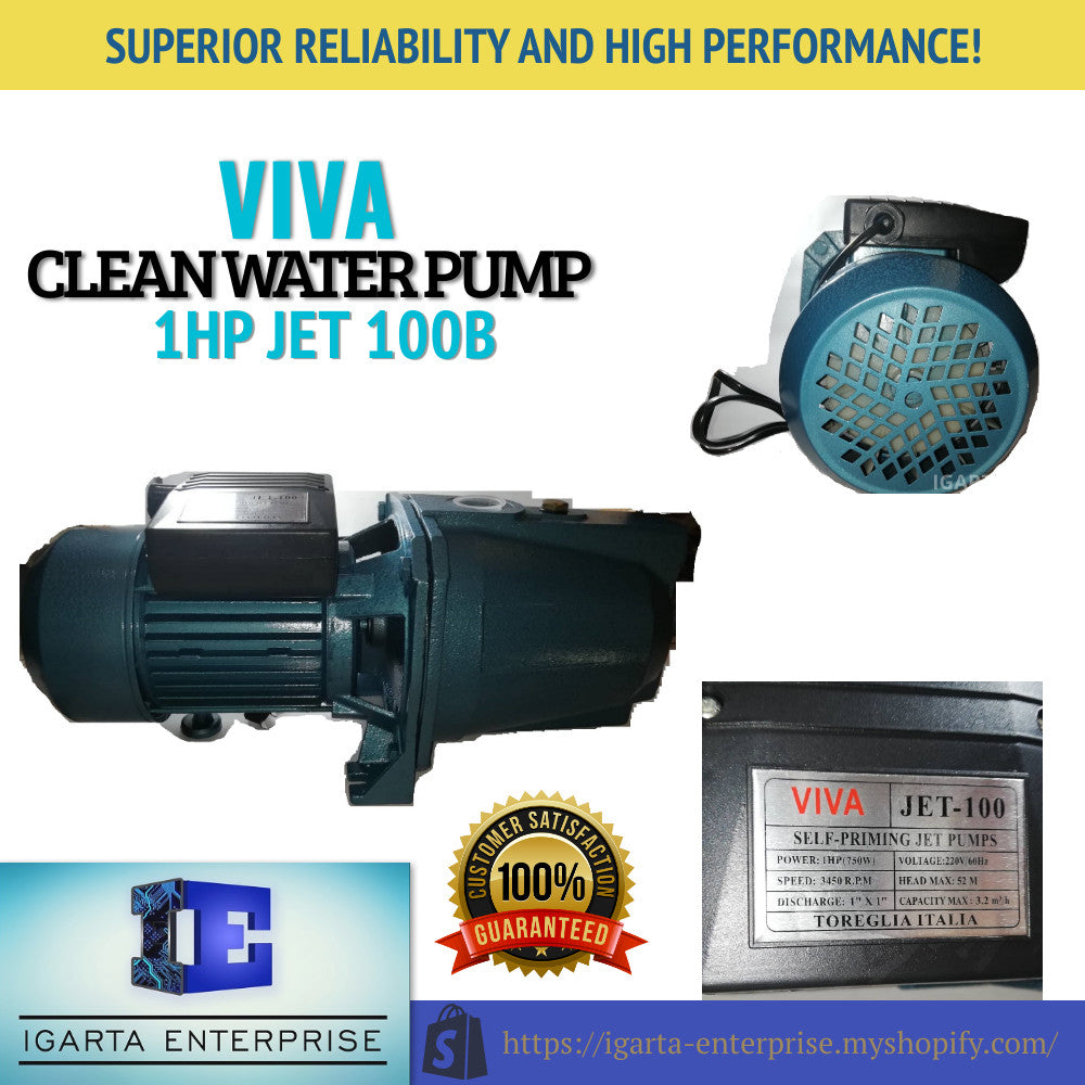 Viva Clean Water Pump 1HP Jet 100