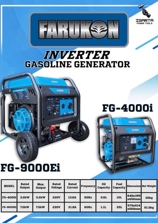 Farukon FG-9000Ei Inverter Generator — 7.5 kW