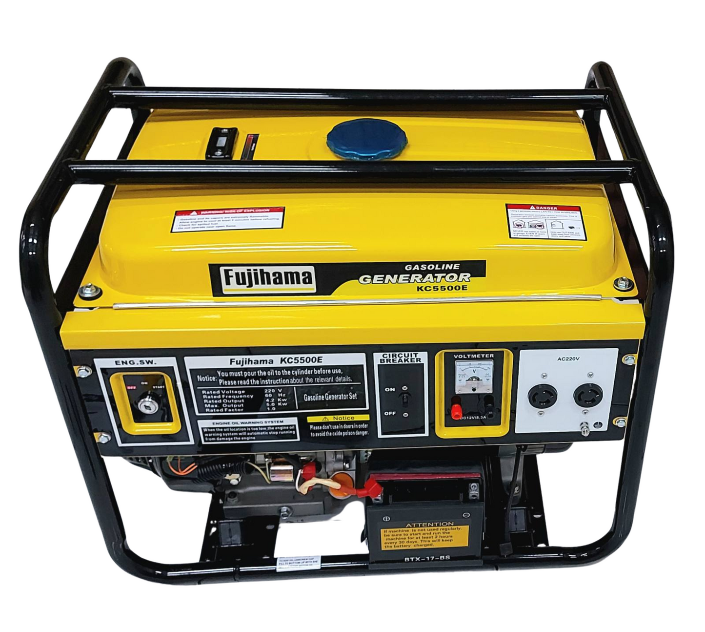 Fujihama KC5000e 5000W Generator – 10HP, Dual Start, 4-Stroke OHV Engine