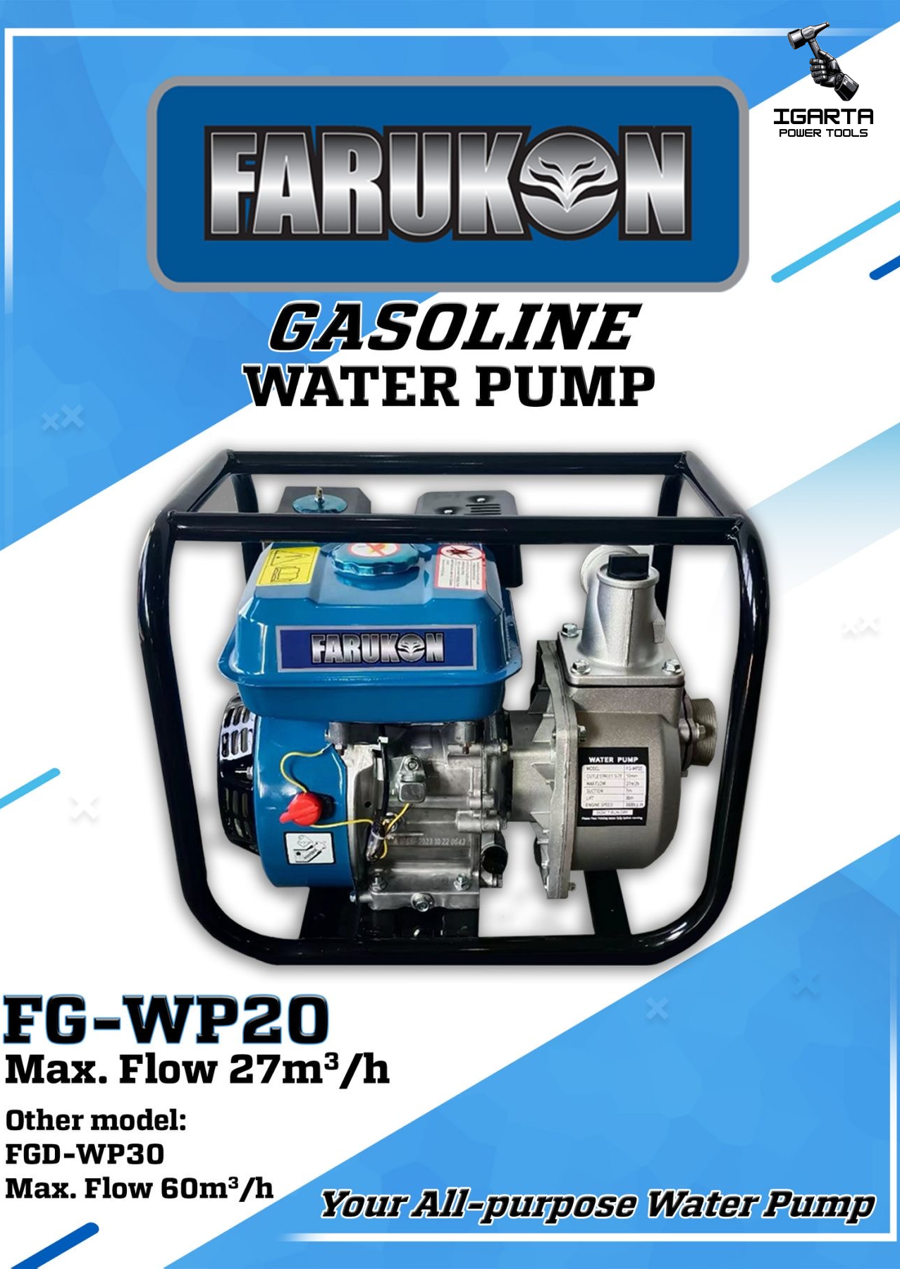 Farukon FG-WP20 Gasoline Water Pump