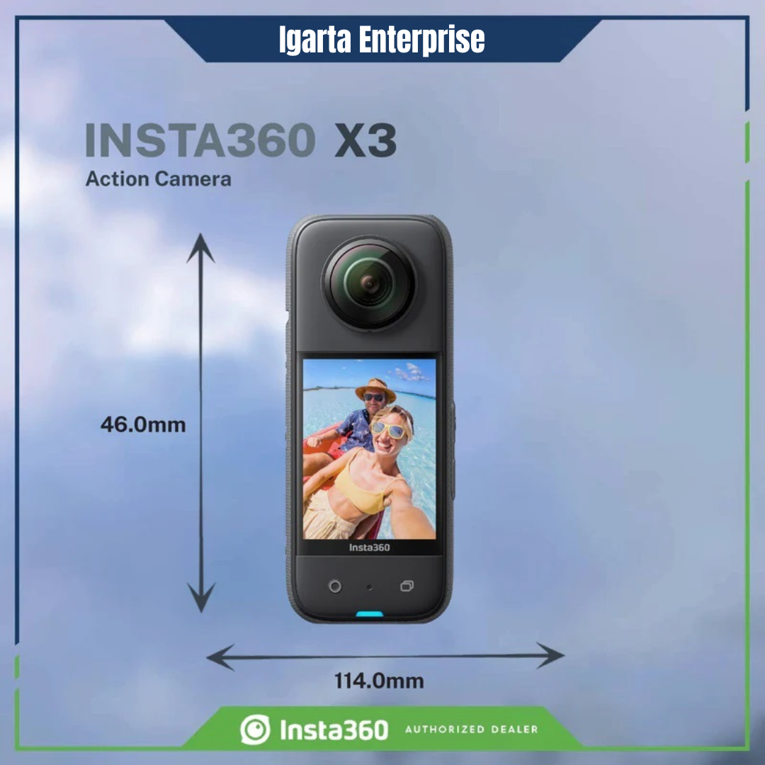 Insta360 ONE X3 360° Camera | Insta360 X3 Action Camera -Garansi Resmi