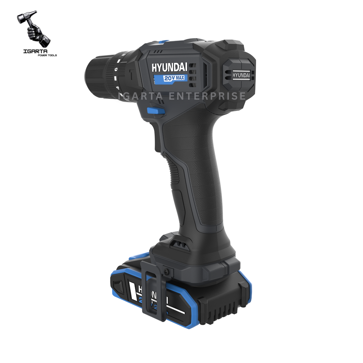 Hyundai 20V Cordless Hammer Drill Set – HD20S-50TT