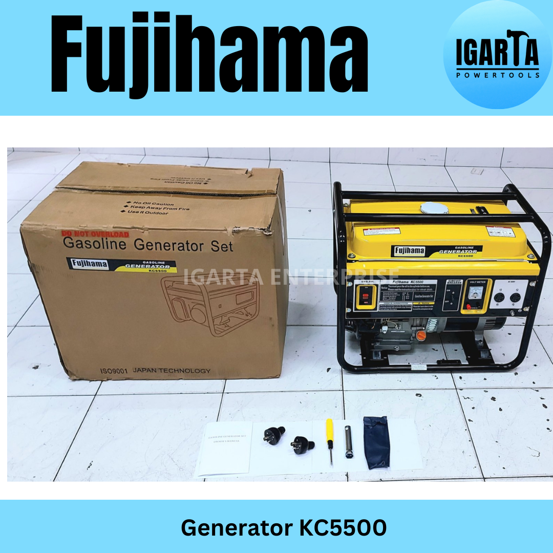 Fujihama KC5500 Generator – 5000W Manual Start, 220V, 60Hz, 4-Stroke Engine