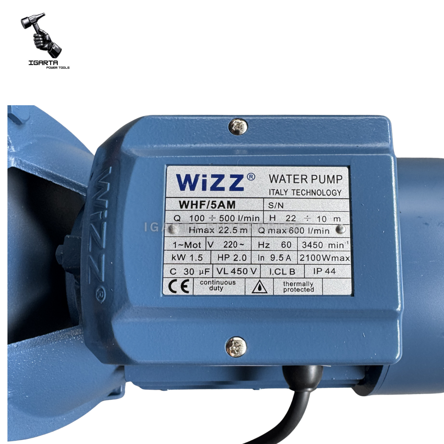 Wizz 2HP Centrifugal Water Pump WHF5AM