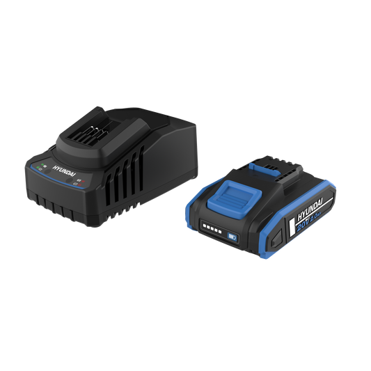 Hyundai 20V Starter Pack – Li-ion 2.0Ah Battery with 2A Charger (BI20-2/C20-2)