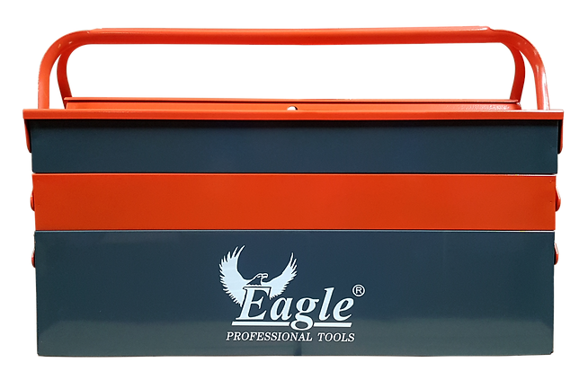 Eagle Professional 2‑Tone Metal Tool Box – 5 Trays