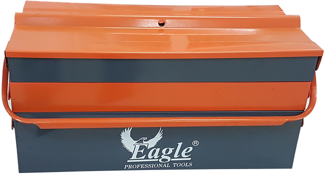 Eagle Professional 2‑Tone Metal Tool Box – 5 Trays