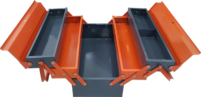 Eagle Professional 2‑Tone Metal Tool Box – 5 Trays