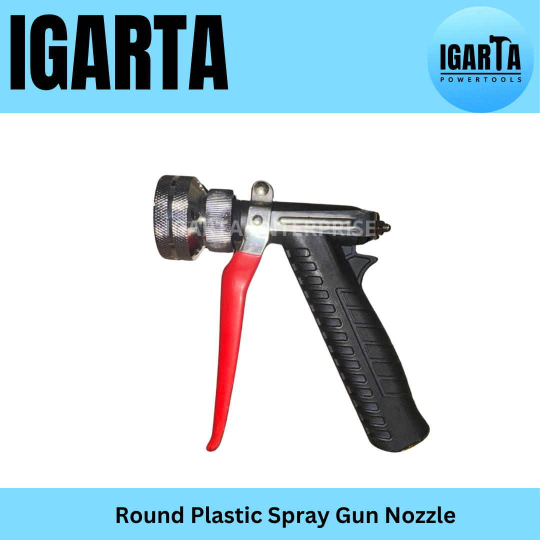 Heavy Duty Round Plastic Spray Gun Nozzle for Belt-Type Power Sprayer & Car Wash – Fits 8.5mm Hose