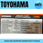 Toyohama Gasoline Silent Inverter Generator 13000i