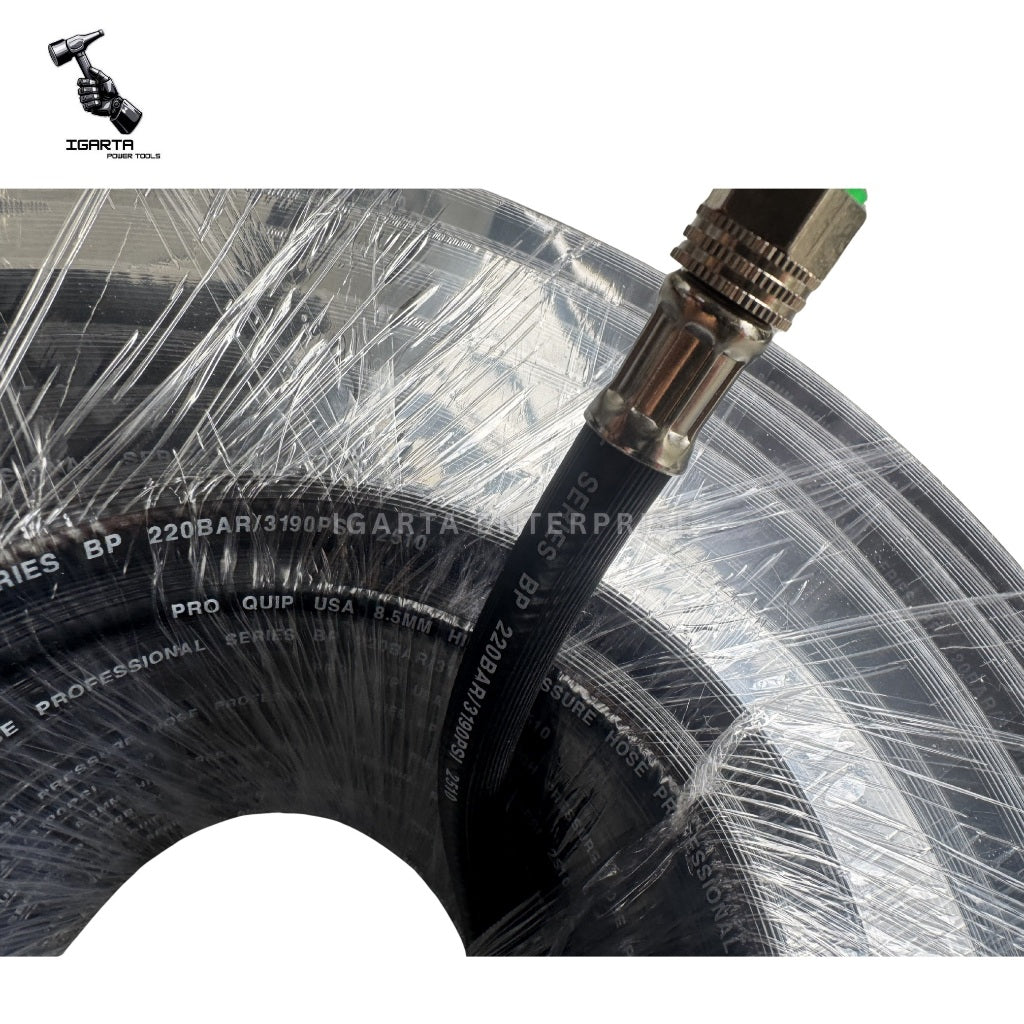 Pro-Quip U.S.A. Professional Series High-Pressure Hose – 8.5mm x 100m, 5-Layer