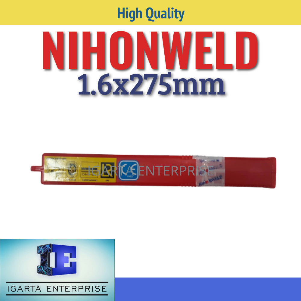 NIHONWELD WELDING ROD 6013 1/16" 1.6mm sold per kilo