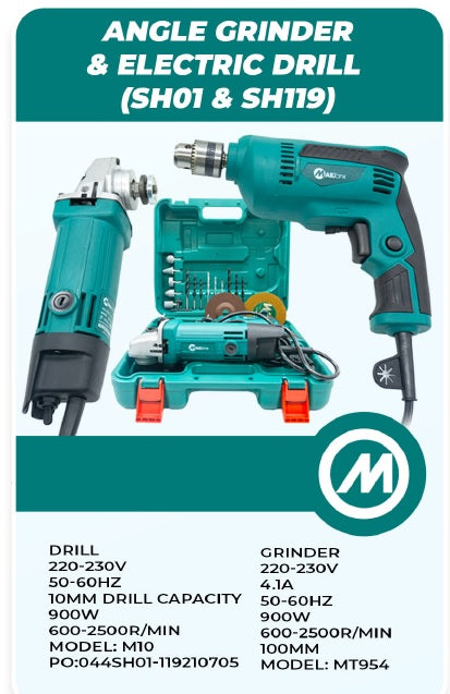 Grinder and drill set price new arrivals