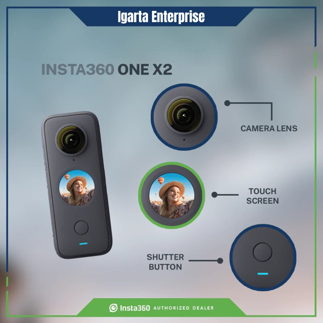 Insta360 One X2 Action Camera  Stabilization Touch Screen
