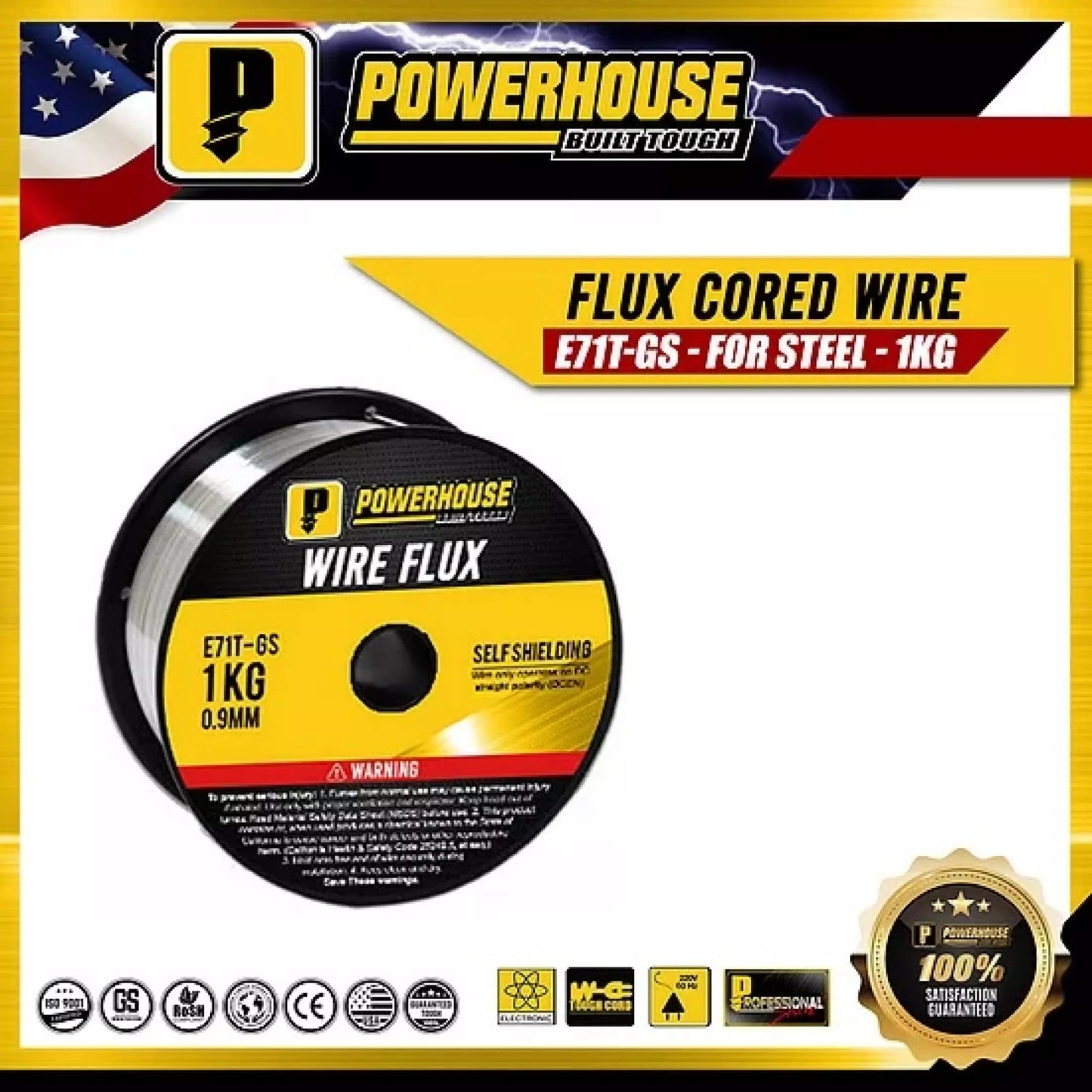 Powerhouse Self Shielding Flux Cored Wire 0.9mm E71T-GS 0.45kg or 1Kg