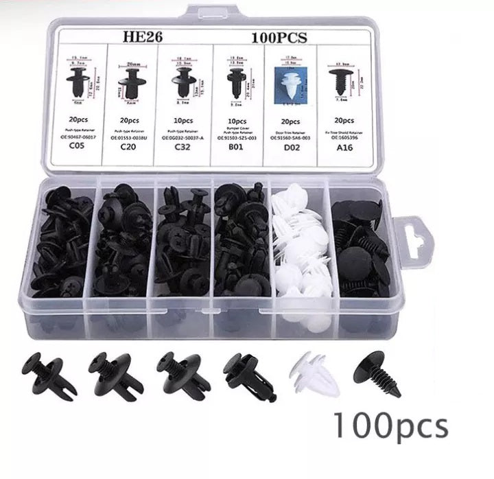 95Pcs Car Fixing Clips, 6 Types of Car Retainer Clips Rivets Mounting Kit for  Car Door Bumper Panel Trim Fender Liner Sealing Strip Fixed Clips on OnBuy