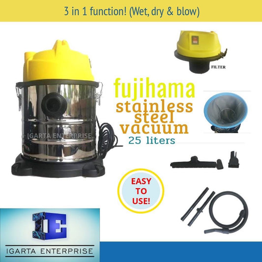 Fujihama 25L Vacuum Cleaner Stainless Steel 3 in 1