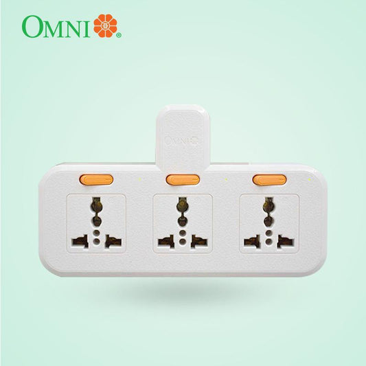 Omni Multiple Socket Extension Adapter with Individual Switch 3 or 4 Gang Two Model WUA-032/ WUA-042