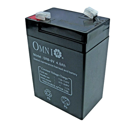 Omni Sealed Rechargeable Battery Sealed Lead Acid Battery 6V 4Ah - SRB-6V4